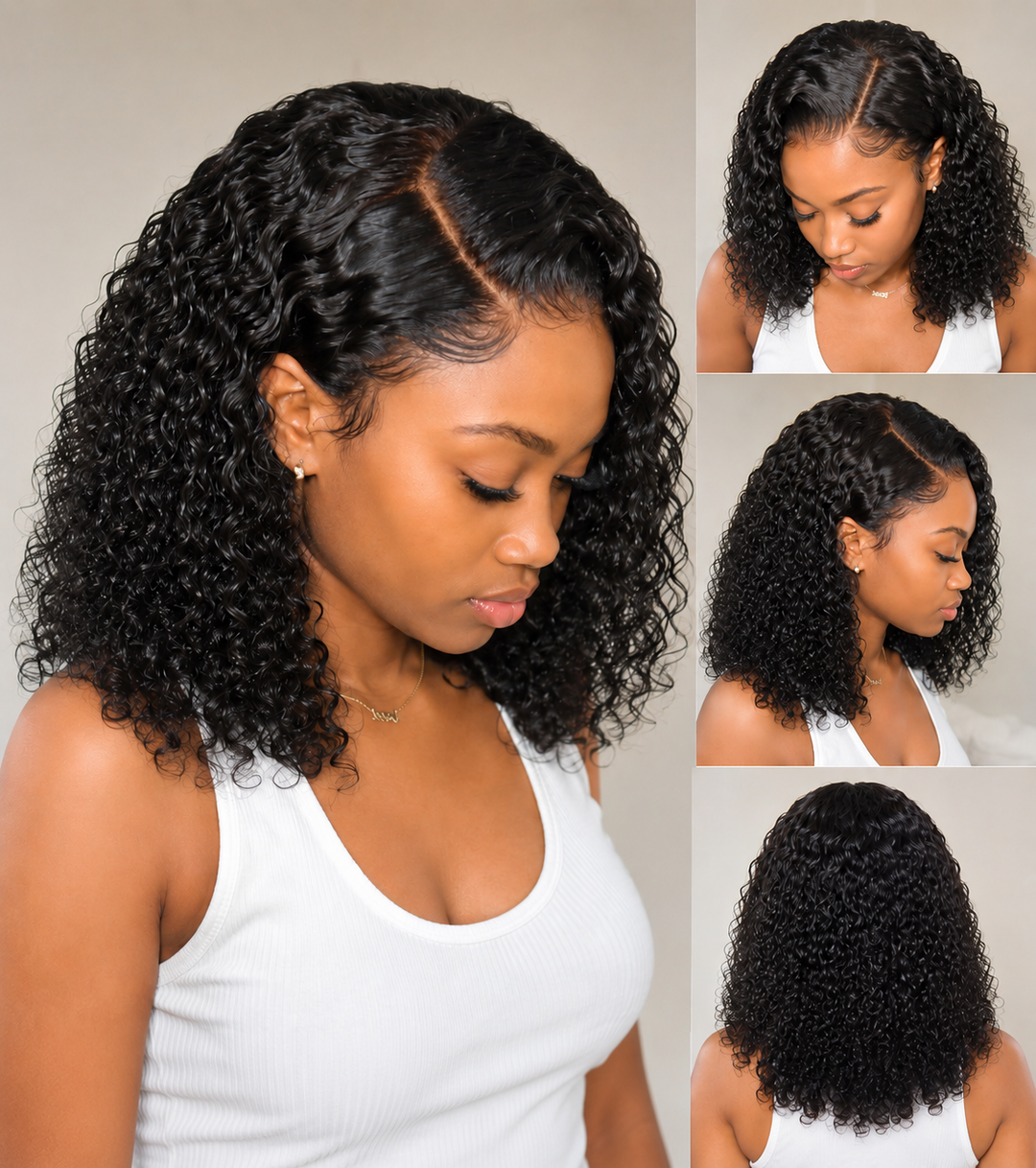 18" Deep Curly Front Lace Wig | Premium Heat-Friendly Fiber | 200g Full Volume
